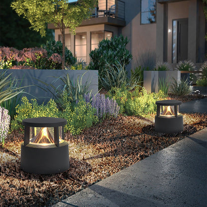 Short Bollard Light Volcano Cob Lawn Aluminum Light