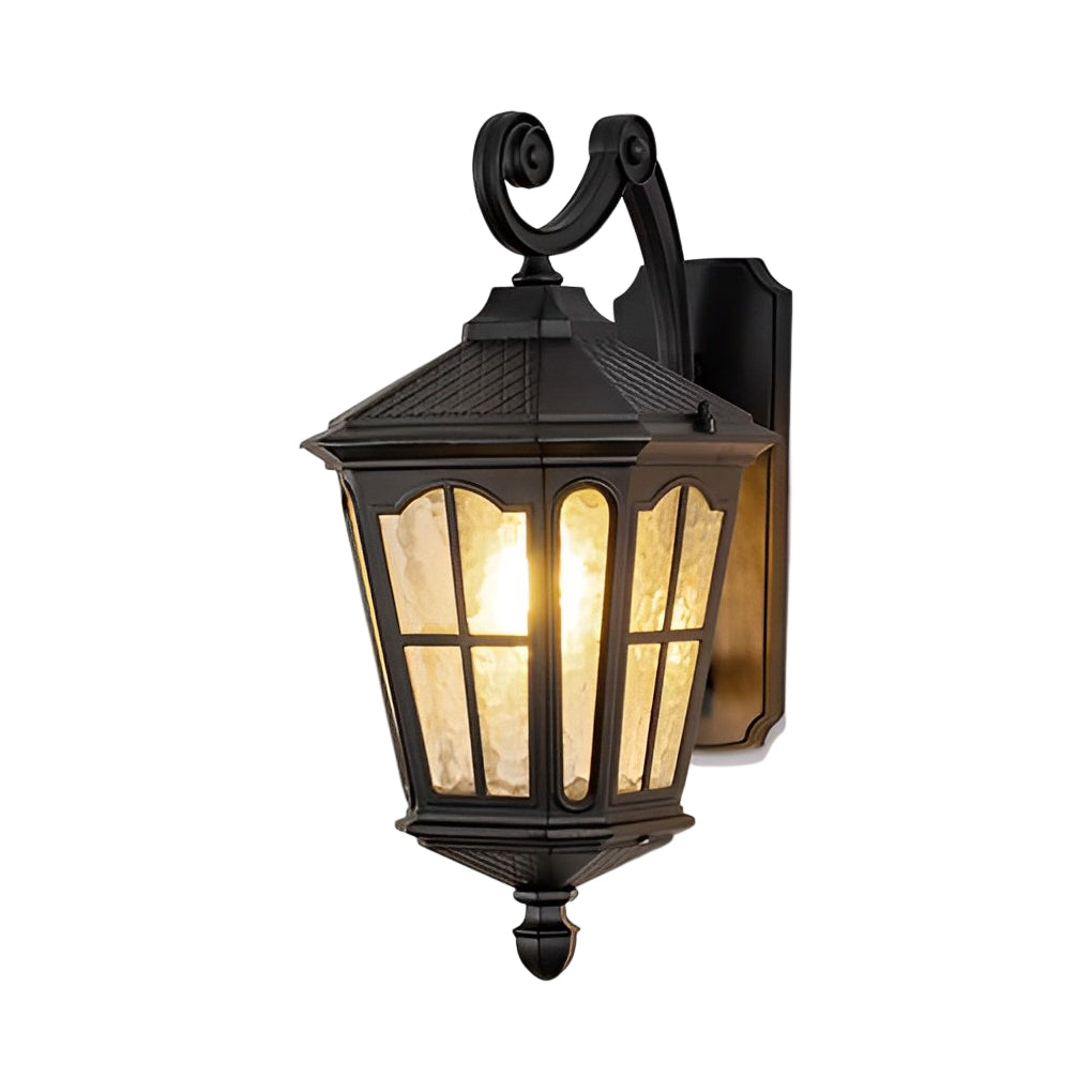 Outdoor Front Porch Lights Vintage LED Aluminum Solar Lantern