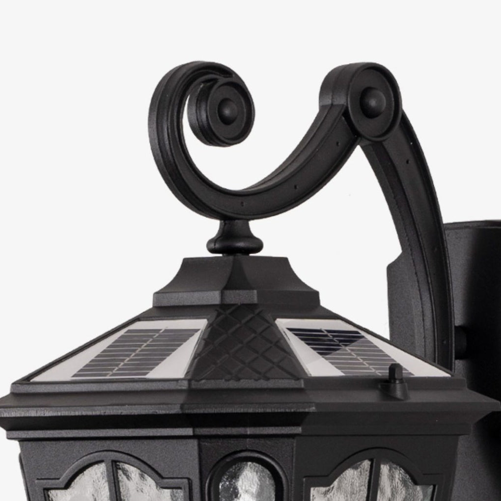 Outdoor Front Porch Lights Vintage LED Aluminum Solar Lantern