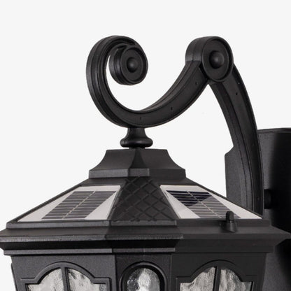Outdoor Front Porch Lights Vintage LED Aluminum Solar Lantern