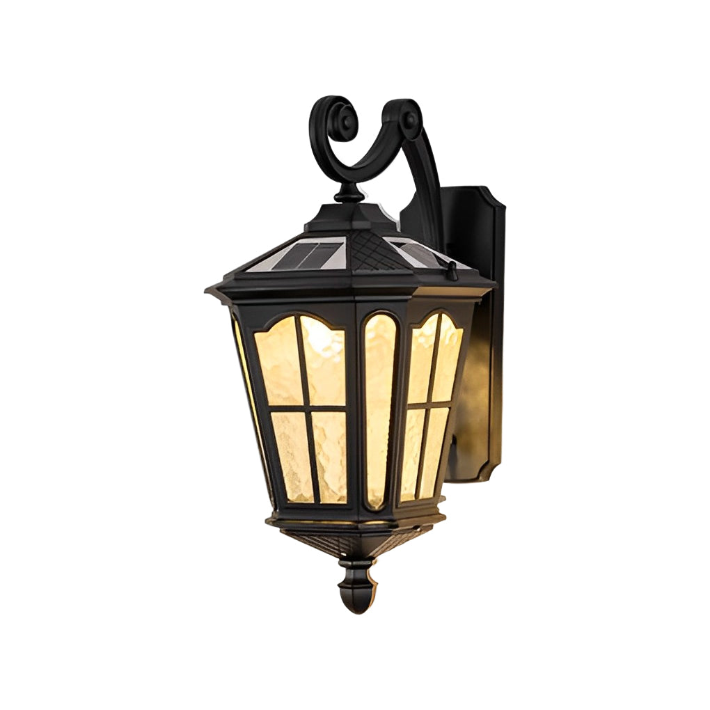 Outdoor Front Porch Lights Vintage LED Aluminum Solar Lantern