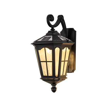 Outdoor Front Porch Lights Vintage LED Aluminum Solar Lantern