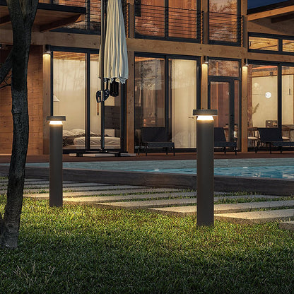 Modern Cylinder Bollard LED Garden Lights Durable Landscape Lighting