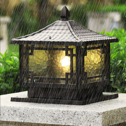 Outdoor Garden Pillar Lights Waterproof European Solar Fence Lamp