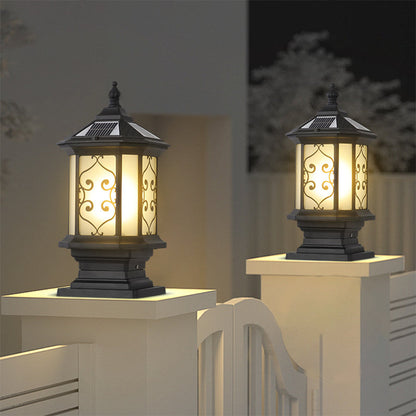 Outdoor Gate Pillar Lights European-Style Waterproof Pier Mount Lamp