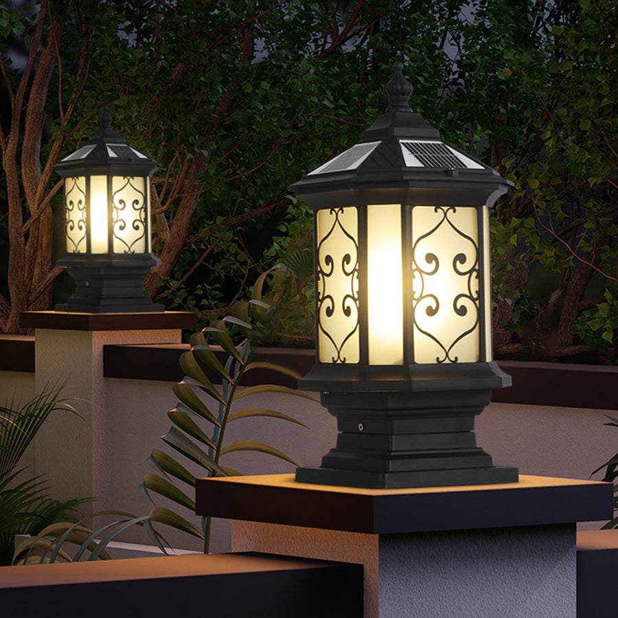 Outdoor Gate Pillar Lights European-Style Waterproof Pier Mount Lamp