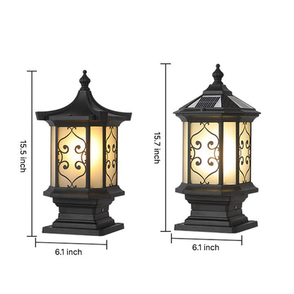 Outdoor Gate Pillar Lights European-Style Waterproof Pier Mount Lamp