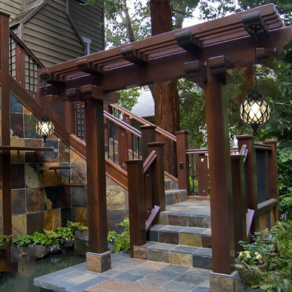 Outdoor Globe Pendant Light Aluminum Ceiling Light