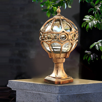 Outdoor Globe Pillar Lights European Die-Cast Aluminum Light