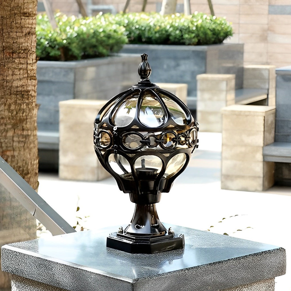 Outdoor Globe Pillar Lights European Die-Cast Aluminum Light