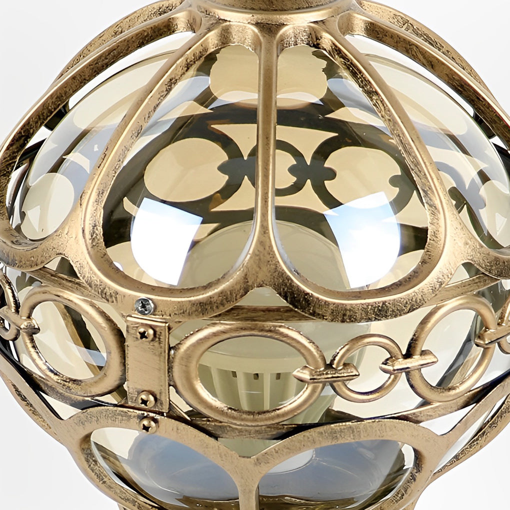 Outdoor Globe Pillar Lights European Die-Cast Aluminum Light