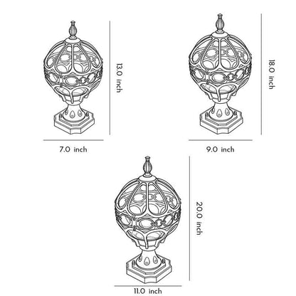 Outdoor Globe Pillar Lights European Die-Cast Aluminum Light