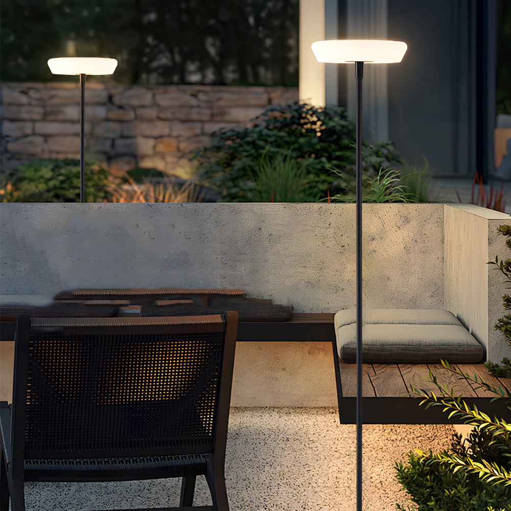 USB Waterproof Solar Halo Floor Lamp Modern Minimalist Outdoor Lighting
