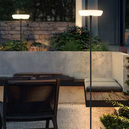 USB Waterproof Solar Halo Floor Lamp Modern Minimalist Outdoor Lighting
