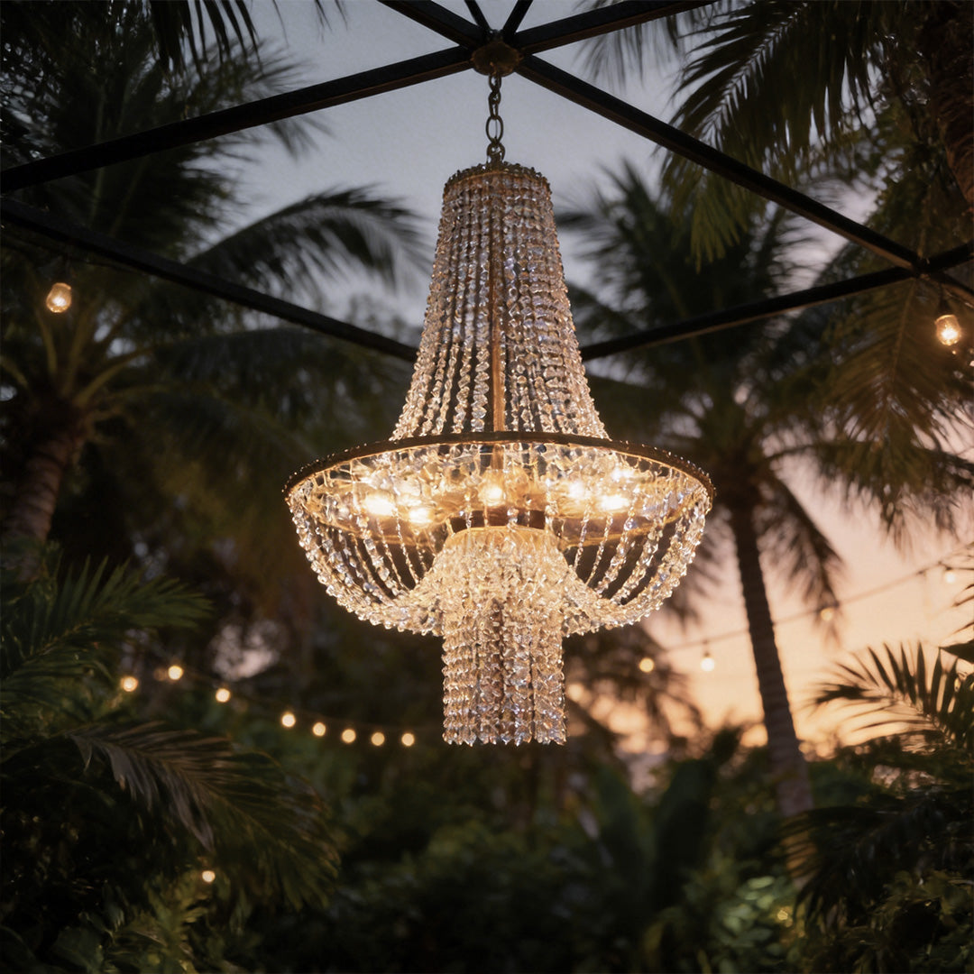 Outdoor Hanging Light Fixture European Wedding Crystal Ceiling Light