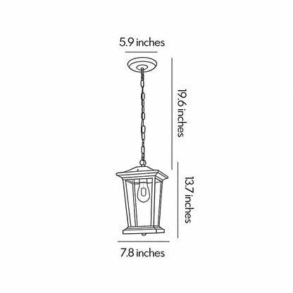 Outdoor Hanging Lights for Porch American Waterproof Pendant Light