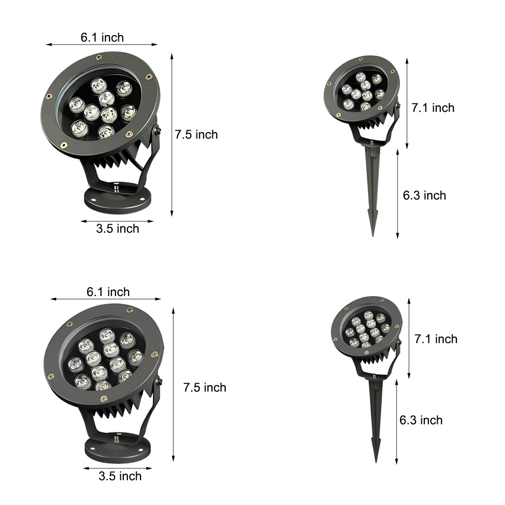 Outdoor LED Spotlights Modern Energy Efficient Lighting for Gardens