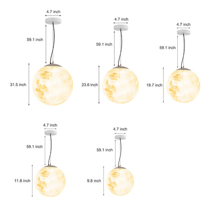 Outdoor Moon Lamp Spherical Resin Landscape Decorative Light