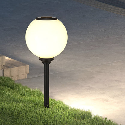 Glass Outdoor Path Light Globe Ball-Shaped LED Solar Light