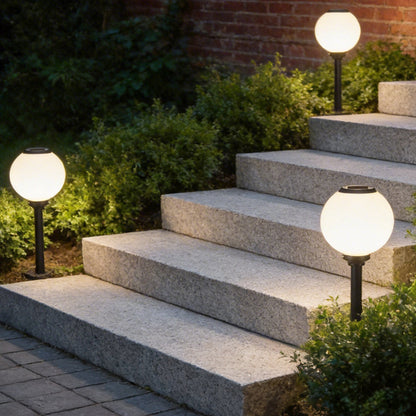 Glass Outdoor Path Light Globe Ball-Shaped LED Solar Light