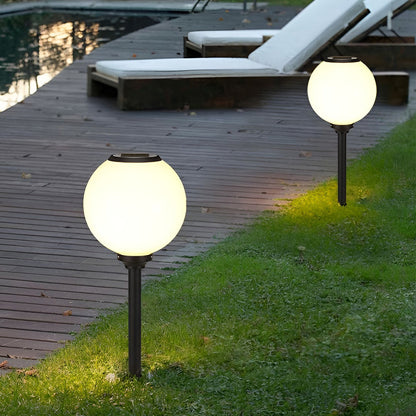 Glass Outdoor Path Light Globe Ball-Shaped LED Solar Light