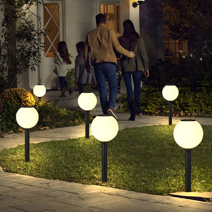 Glass Outdoor Path Light Globe Ball-Shaped LED Solar Light