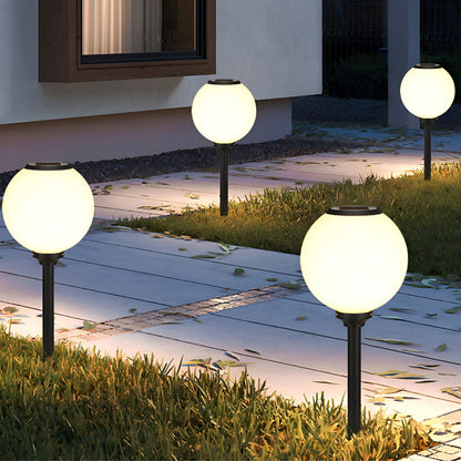 Glass Outdoor Path Light Globe Ball-Shaped LED Solar Light