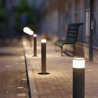 Outdoor Path Light Sleek Ambient Garden Bollard Lamps
