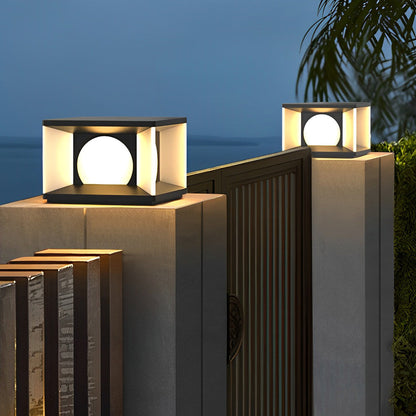 Outdoor Pillar Light Square LED Waterproof Modern Light