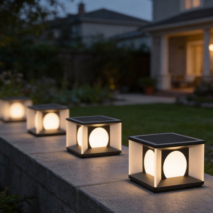 Outdoor Pillar Light Square LED Waterproof Modern Light