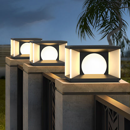 Outdoor Pillar Light Square LED Waterproof Modern Light