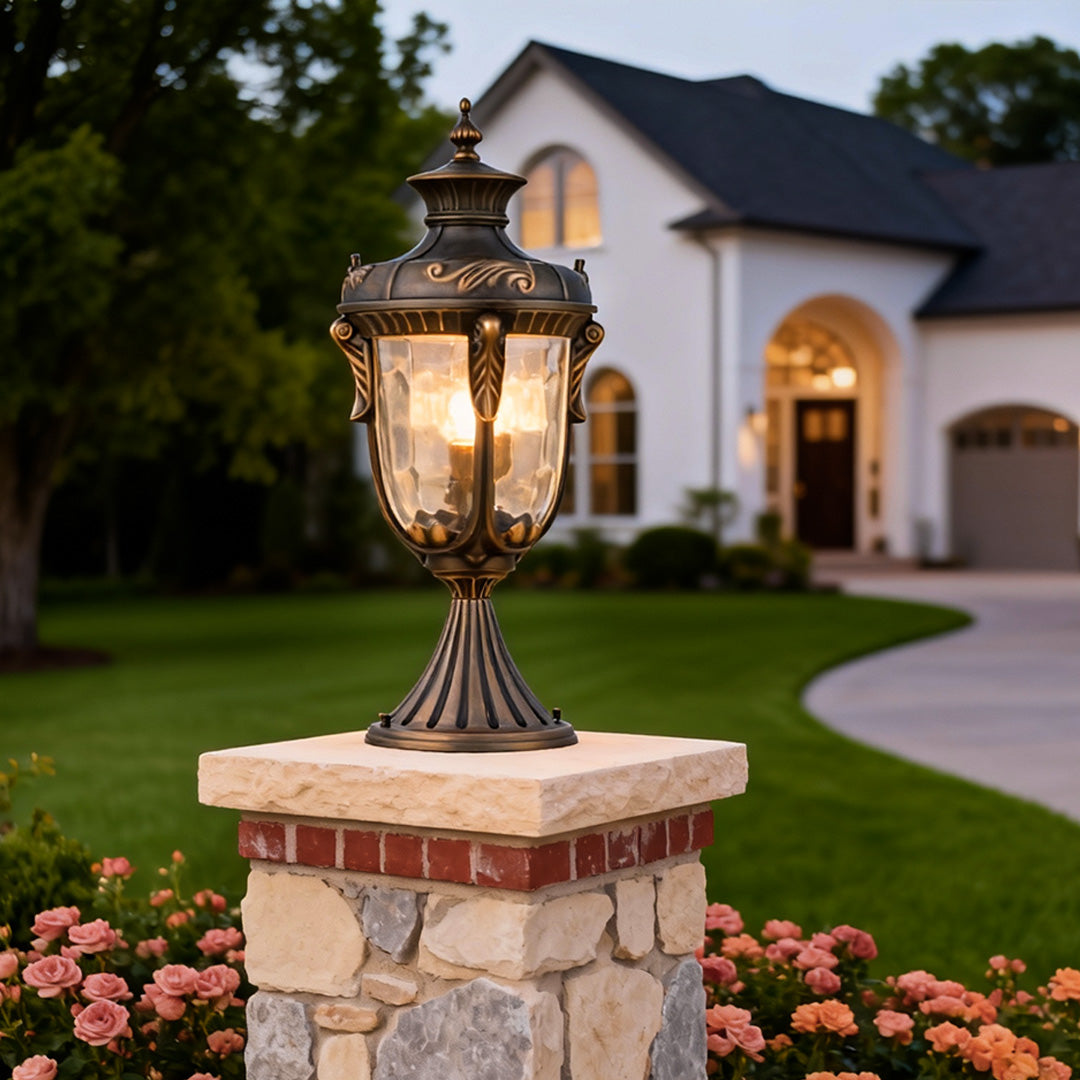 Outdoor Pillar Lights for House European Style Waterproof Light