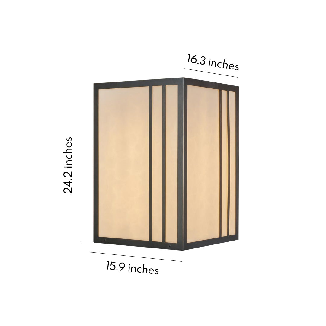Outdoor Pillar Lights LED Waterproof Imitation Marble Light