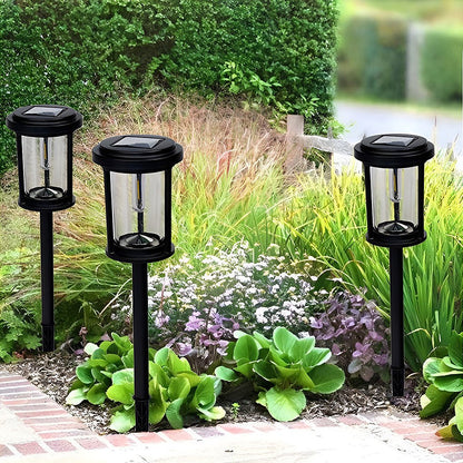 High Efficiency Solar LED Post Lights Modern Automatic Outdoor Pathway Lighting