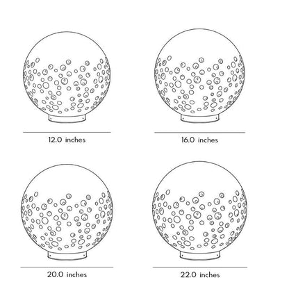 Outdoor Sphere Light Waterproof Round Hollow Metal Modern Light