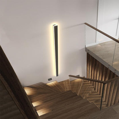 Outdoor Strip Wall Light Black Linear LED – Dimmable Exterior Facade Light for Porch & Driveway