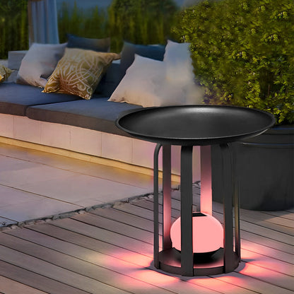 Outdoor Tray Floor Lamp Modern Dual-Function Waterproof Solar Lamp