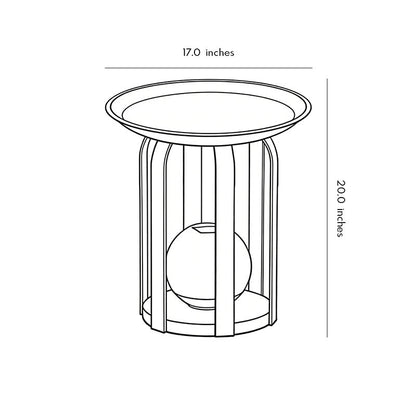 Outdoor Tray Floor Lamp Modern Dual-Function Waterproof Solar Lamp
