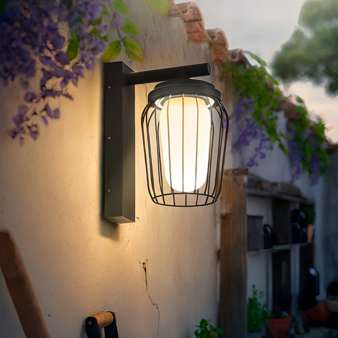 Outdoor Wall Lantern Sconce Birdcage Decorative Light