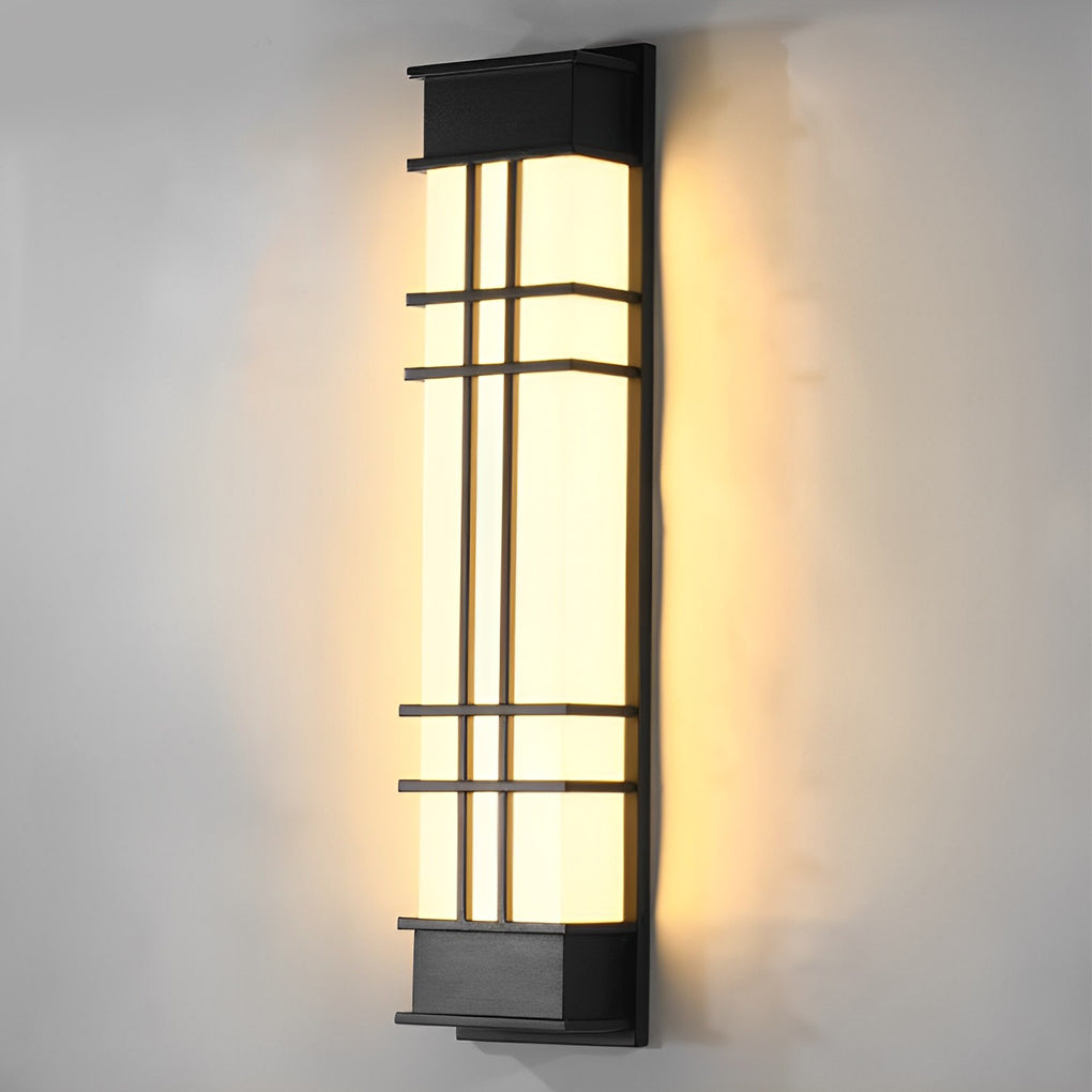 Outdoor Wall Sconce Black Retro Waterproof LED Light