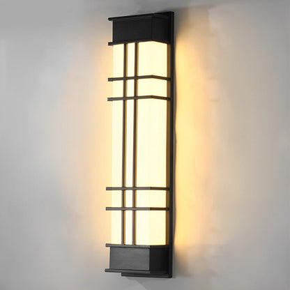 Outdoor Wall Sconce Black Retro Waterproof LED Light