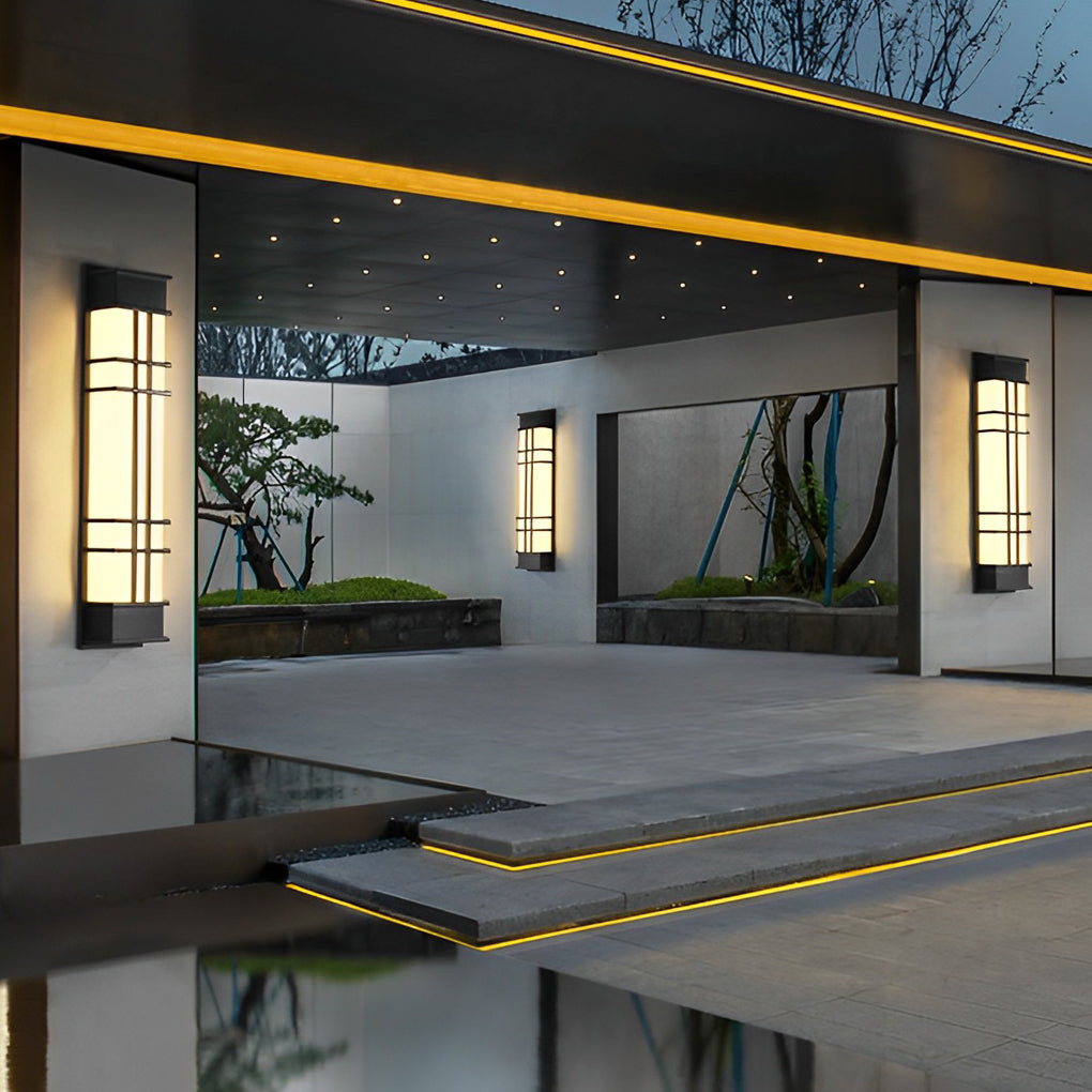 Outdoor Wall Sconce Black Retro Waterproof LED Light