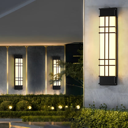 Outdoor Wall Sconce Black Retro Waterproof LED Light