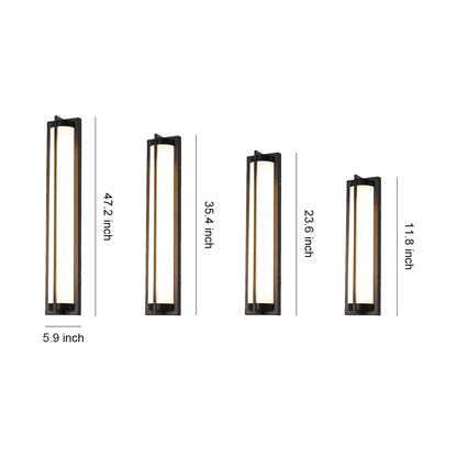 Outdoor Wall Sconces Black Modern Minimalist Waterproof Lamp