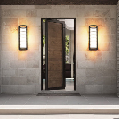 Outdoor LED Light Fixtures Wall Mount Dual-Layer Shade Light