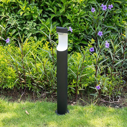 Modern Black Aluminum Outdoor Post Light with Moon Cutout IP65 Waterproof