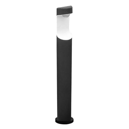 Modern Black Aluminum Outdoor Post Light with Moon Cutout IP65 Waterproof