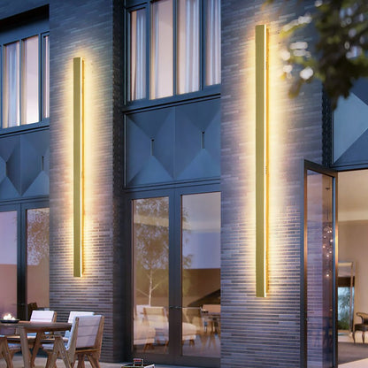 Gold Outdoor Wall Light Outdoor Minimalist Linear LED Light