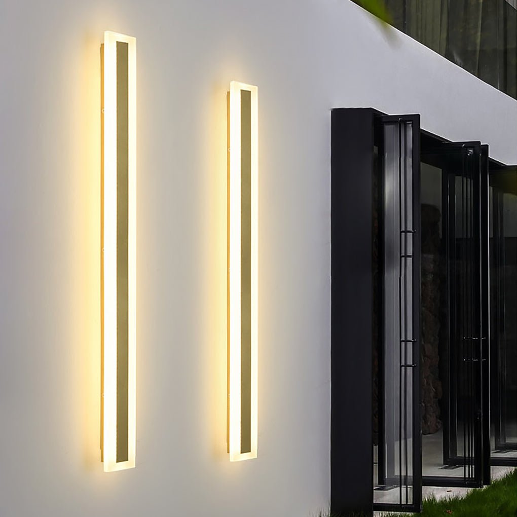 Gold Outdoor Wall Light Outdoor Minimalist Linear LED Light