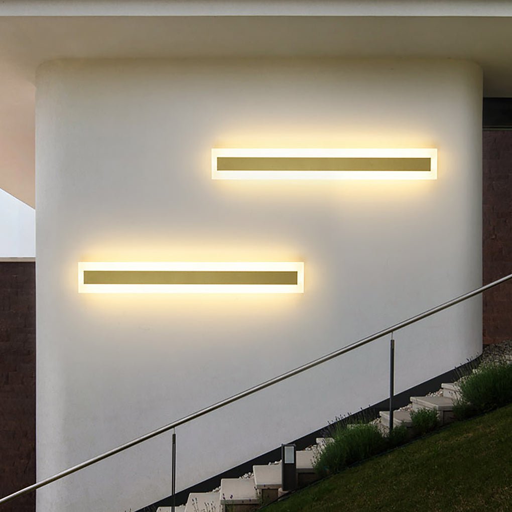 Gold Outdoor Wall Light Outdoor Minimalist Linear LED Light